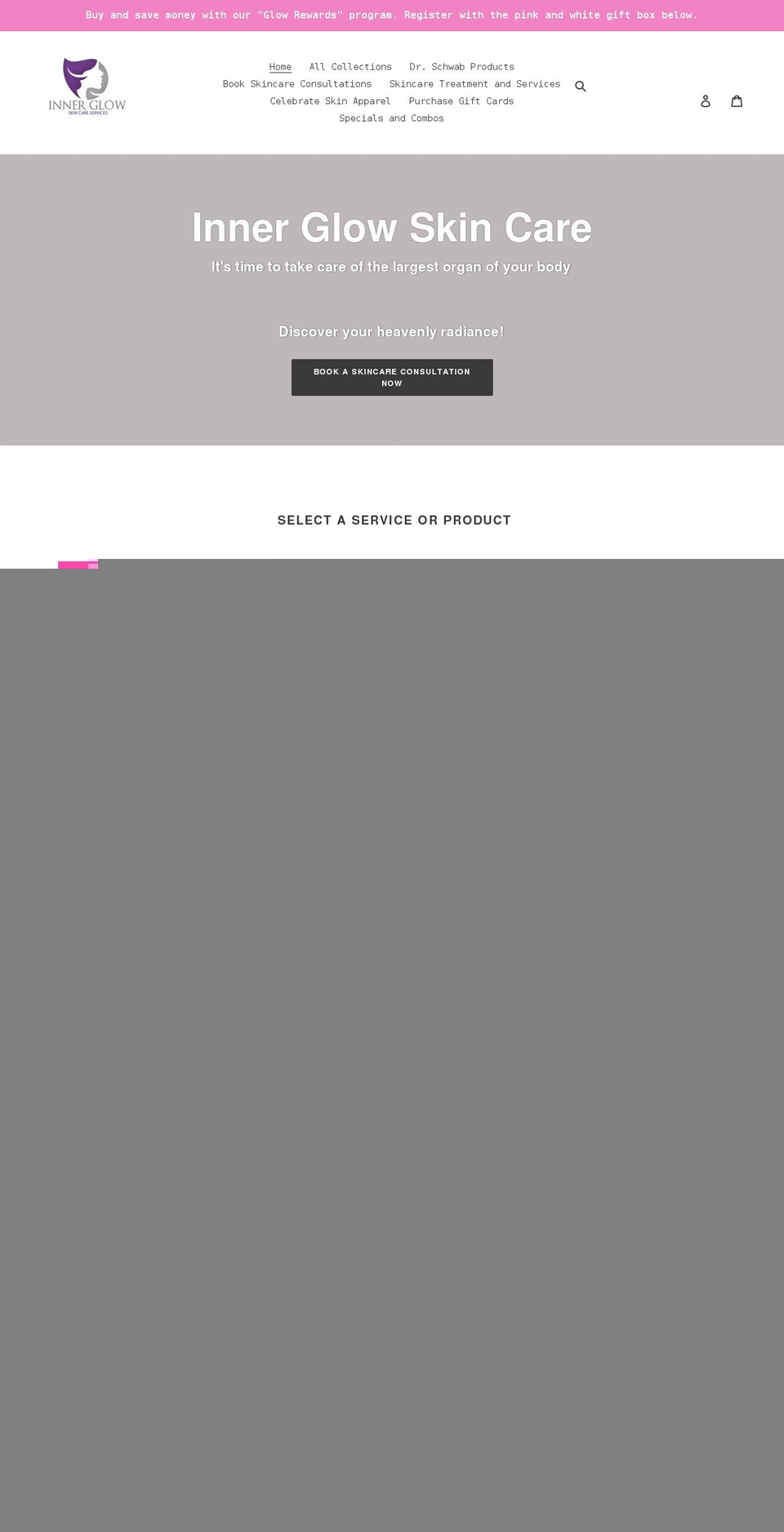 innerglowskincare.com shopify website screenshot