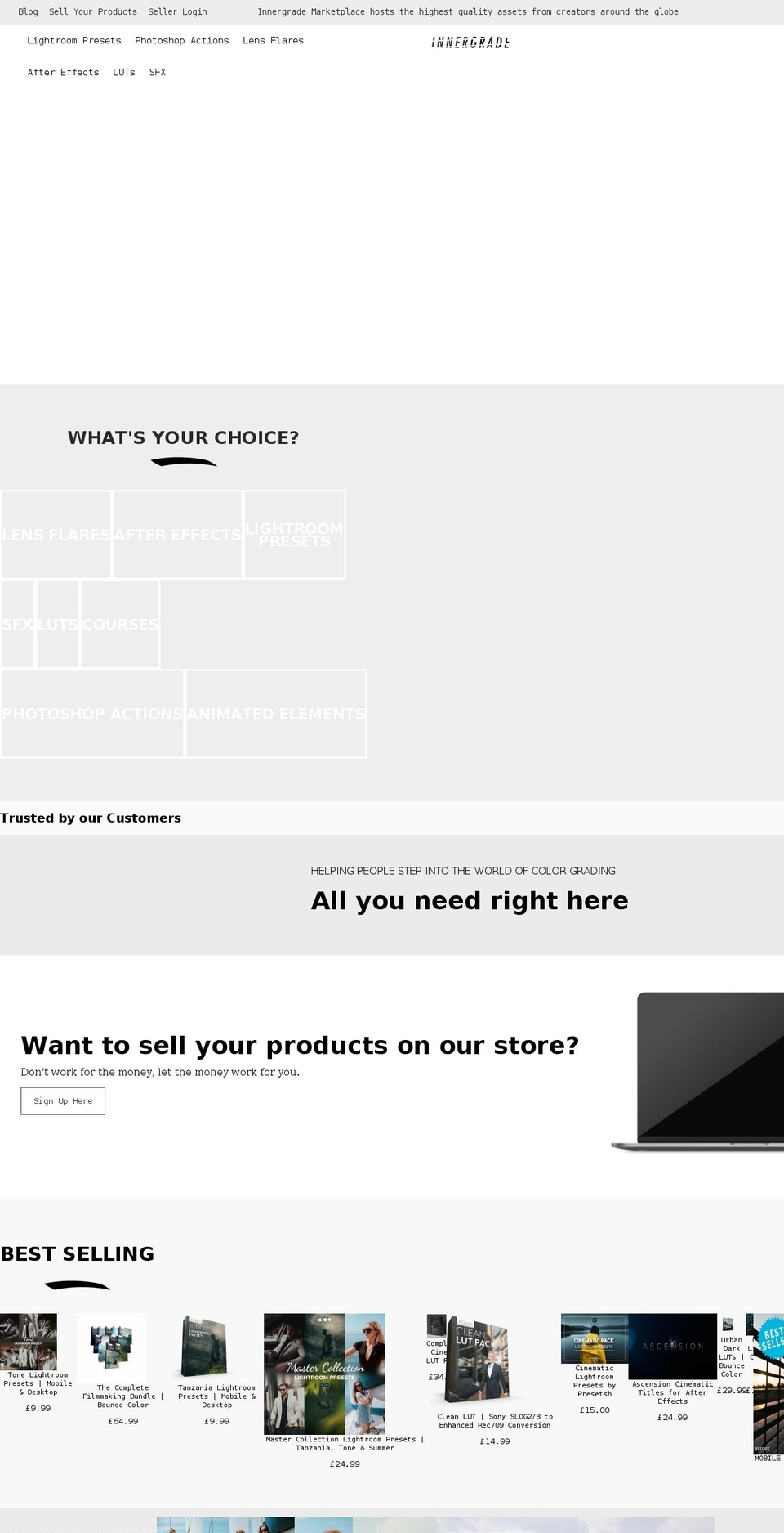 innergrade.com shopify website screenshot