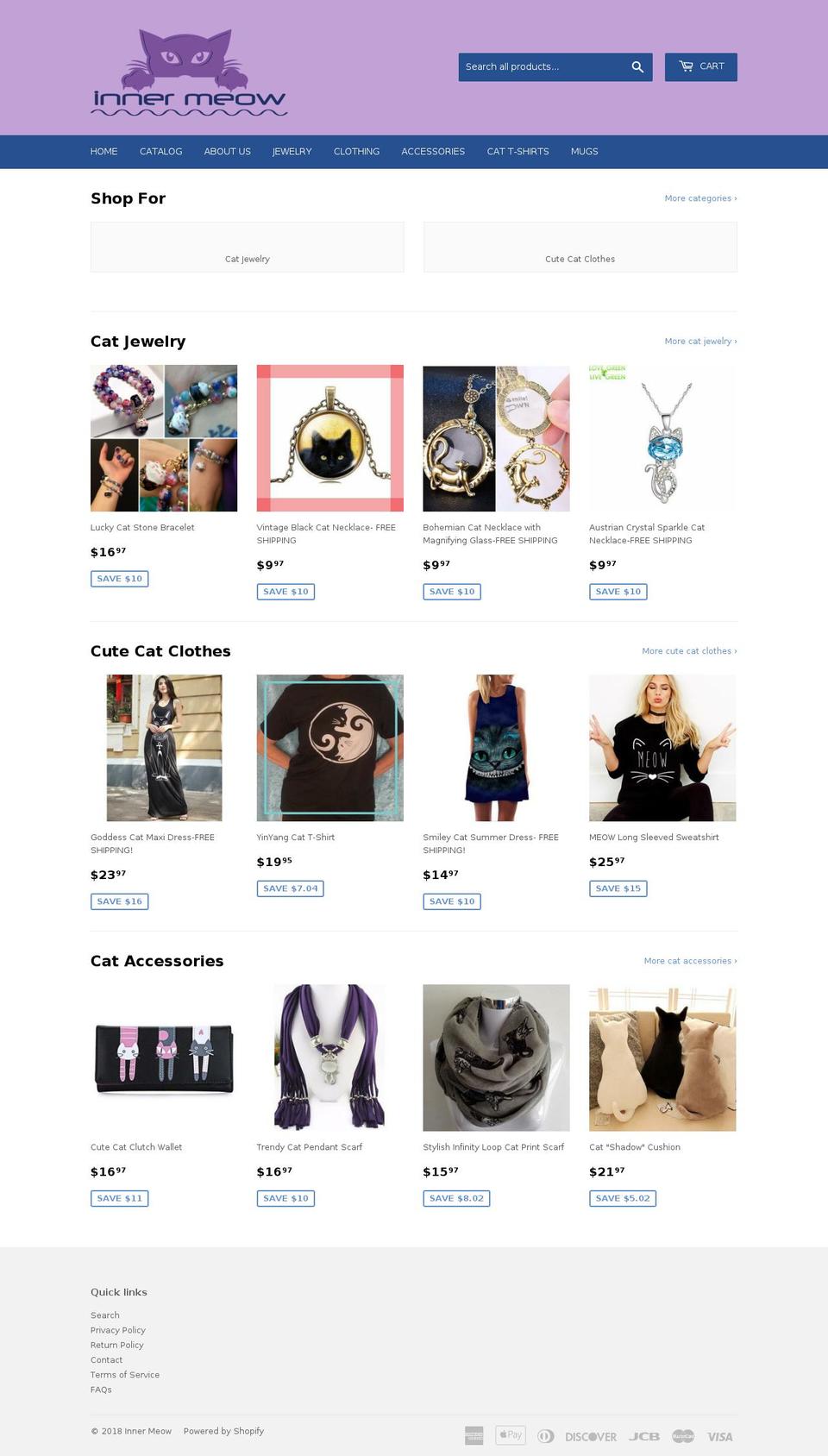 innermeow.com — Shopify storefront screenshot