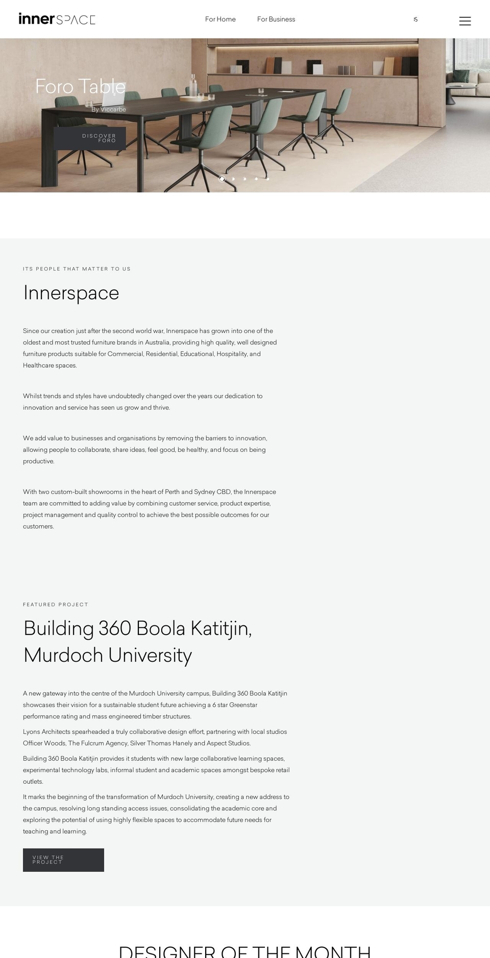 innerspacewa.com.au shopify website screenshot