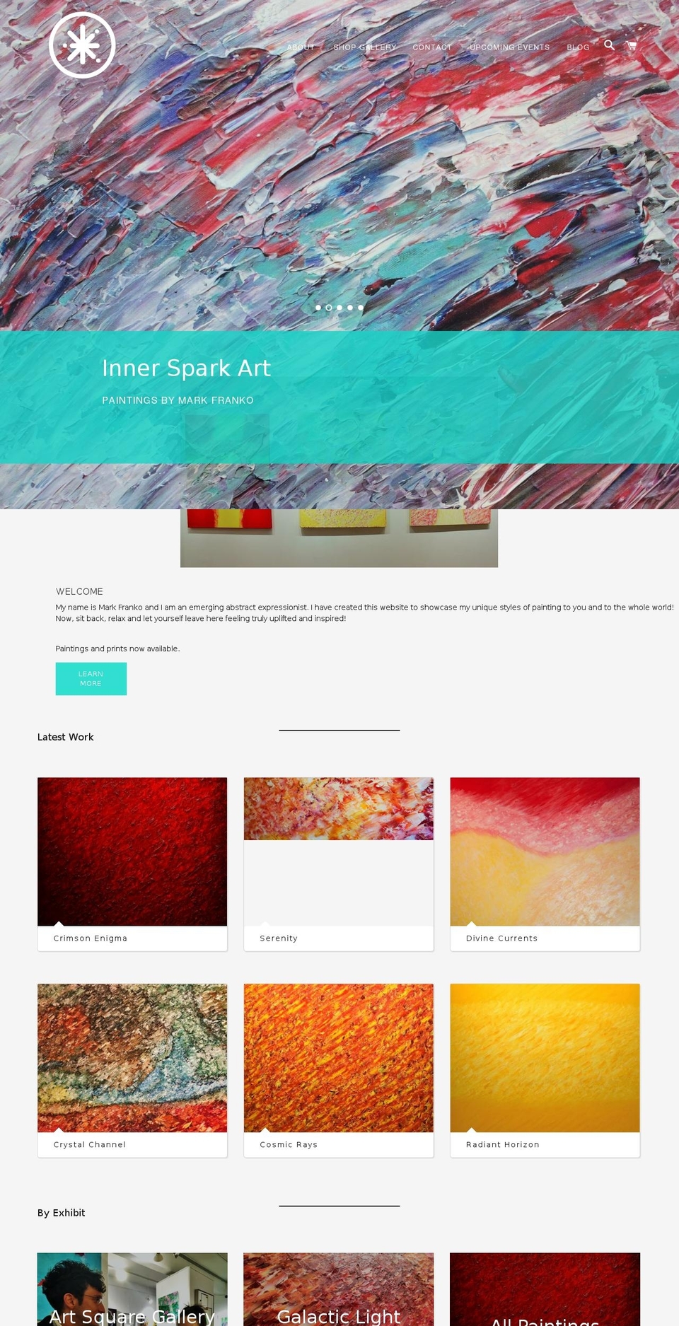 innersparkart.com shopify website screenshot