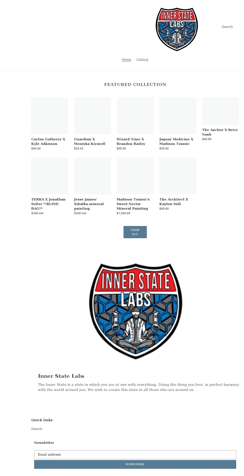 innerstatelabs.com shopify website screenshot