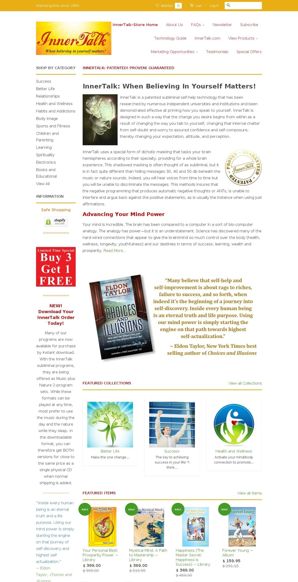 innertalk-store.com shopify website screenshot