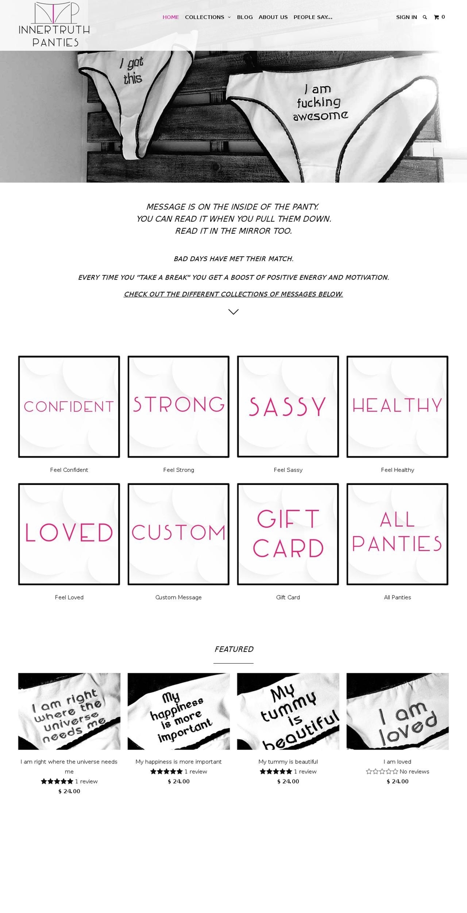 innertruthpanties.com shopify website screenshot