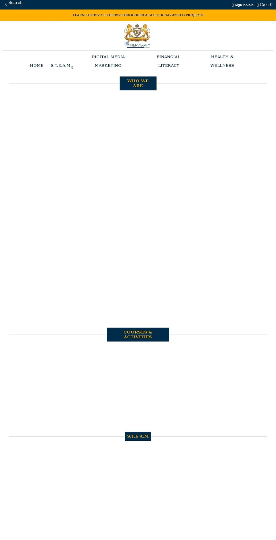 innervissity.org shopify website screenshot