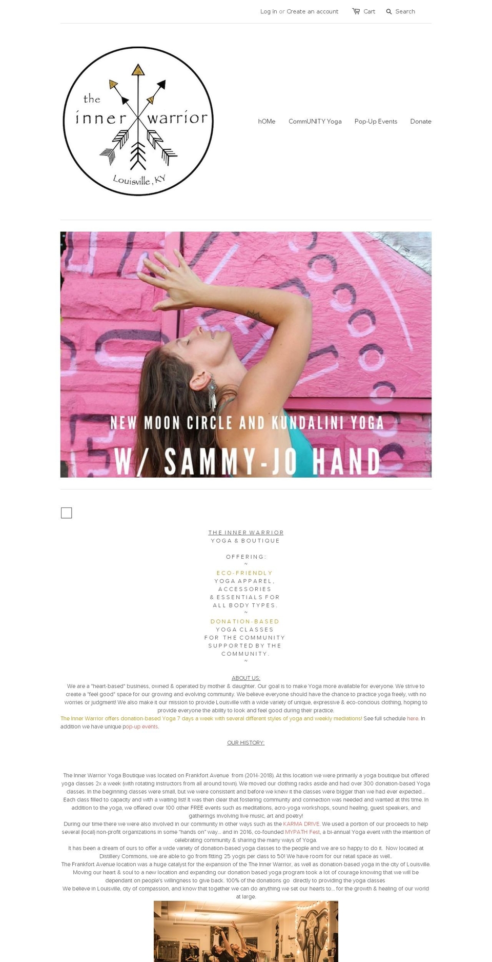 innerwarriorlou.com shopify website screenshot