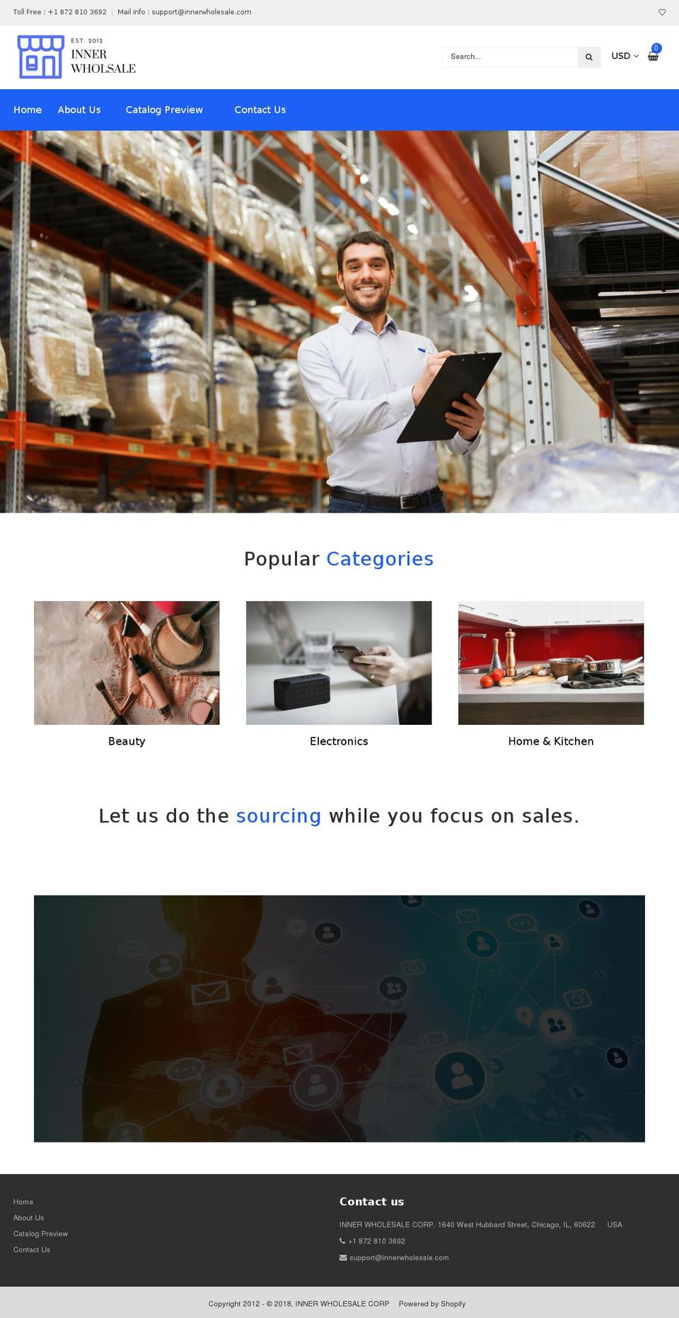 eliana Shopify theme site example innerwholesale.com