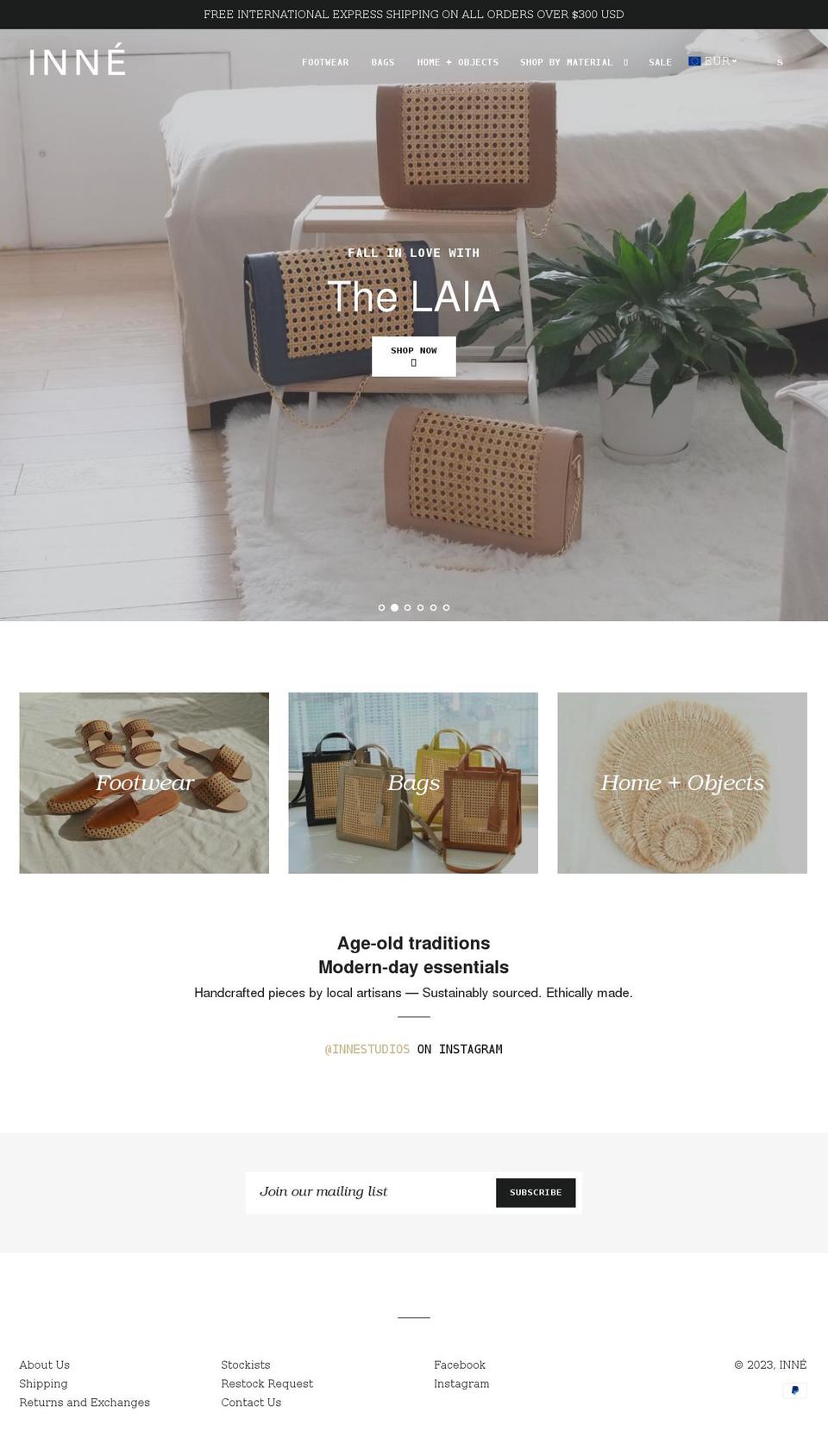 innestudios.com shopify website screenshot