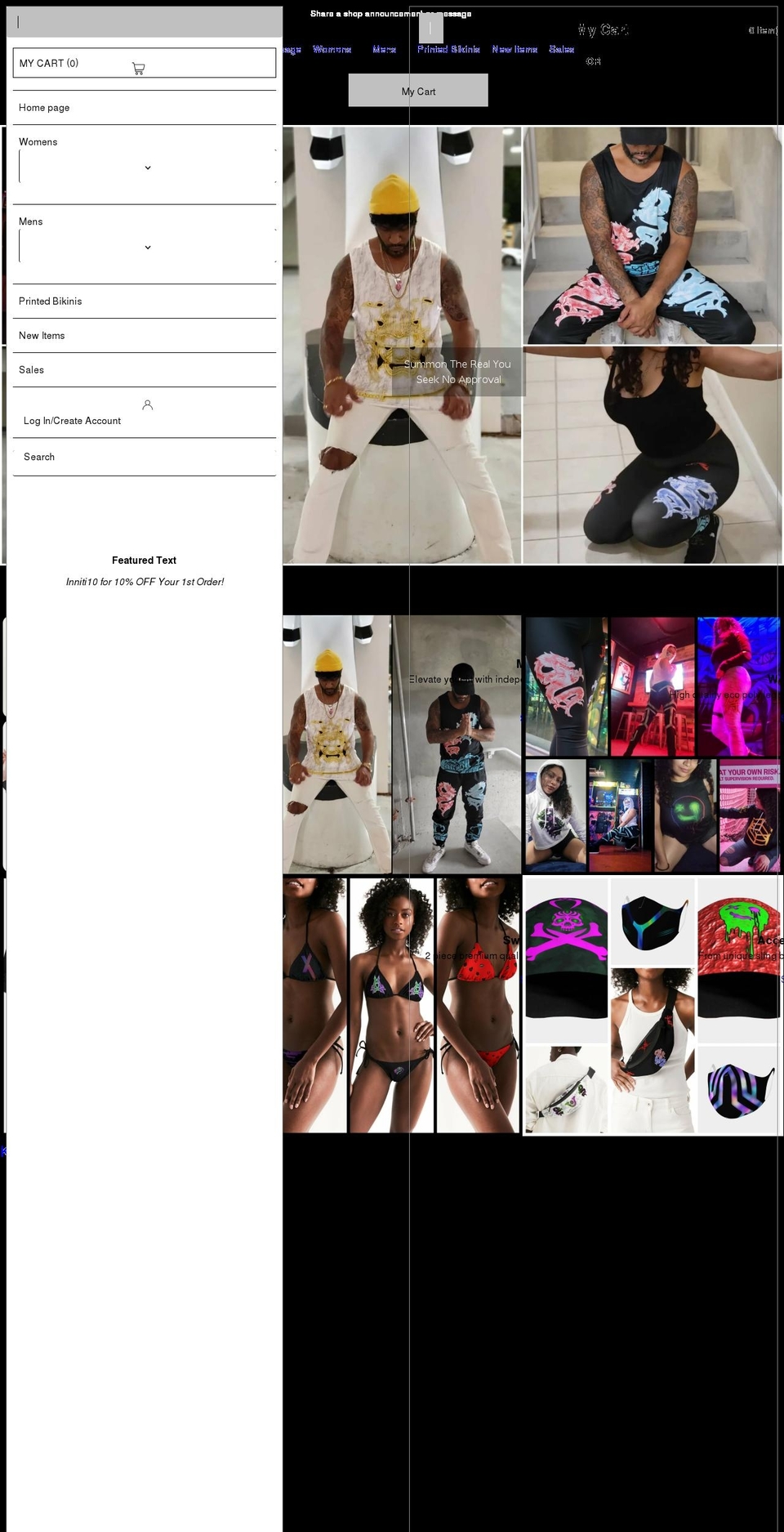 innitiwear.com shopify website screenshot