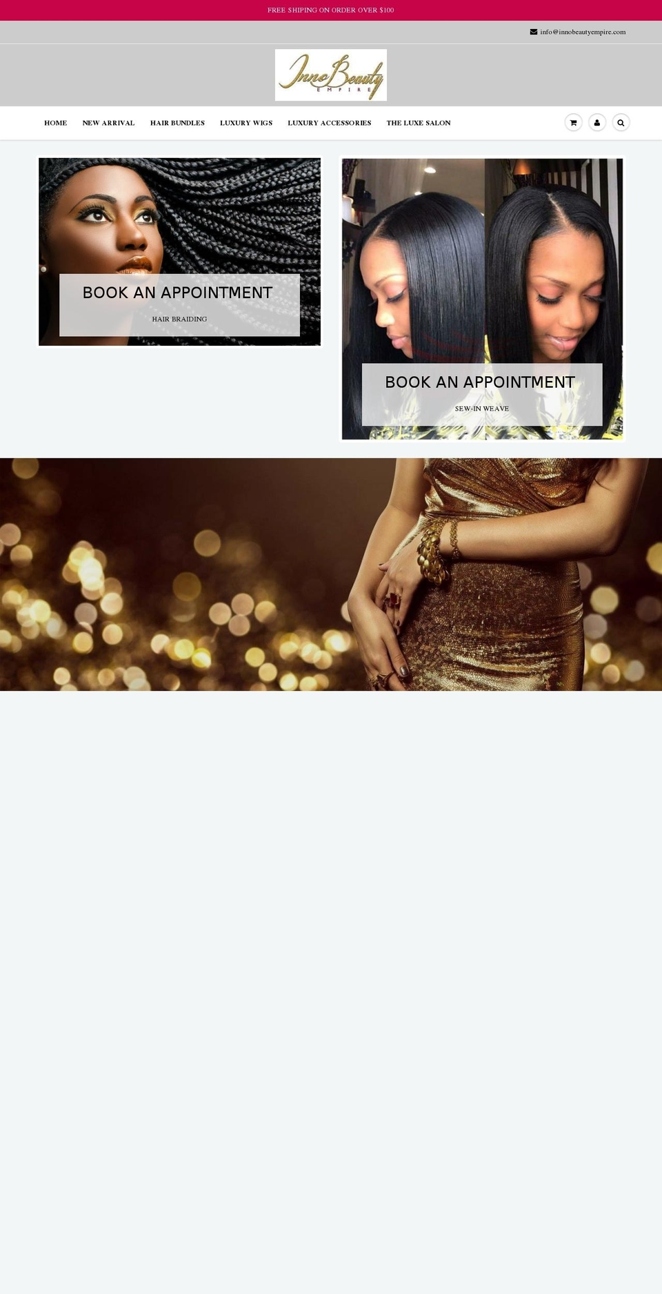 innobeautyempire.com — Shopify storefront screenshot