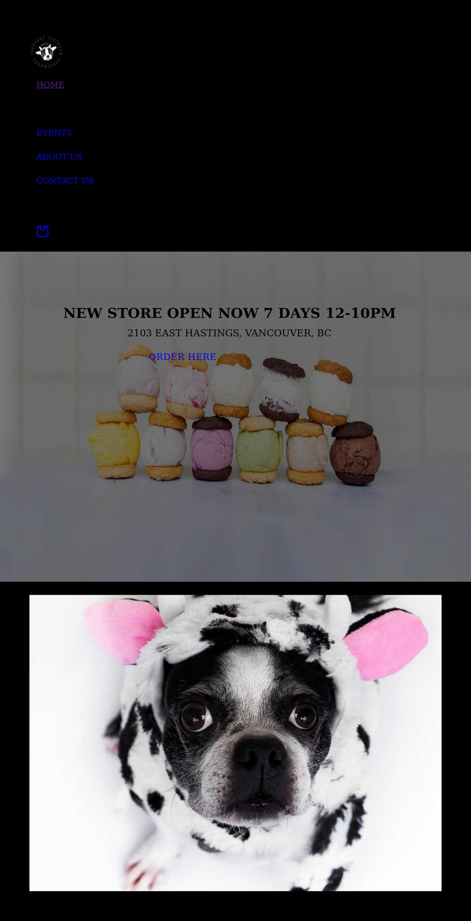 innocenticecream.com shopify website screenshot