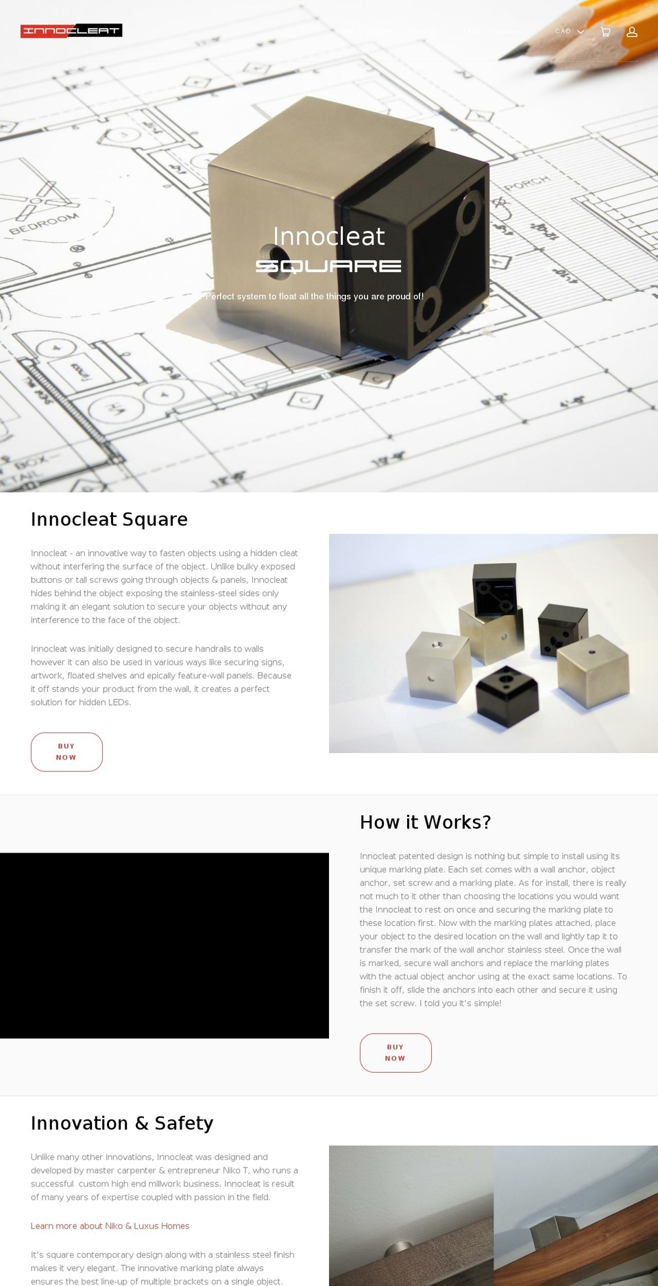 innocleat.com — Shopify storefront screenshot