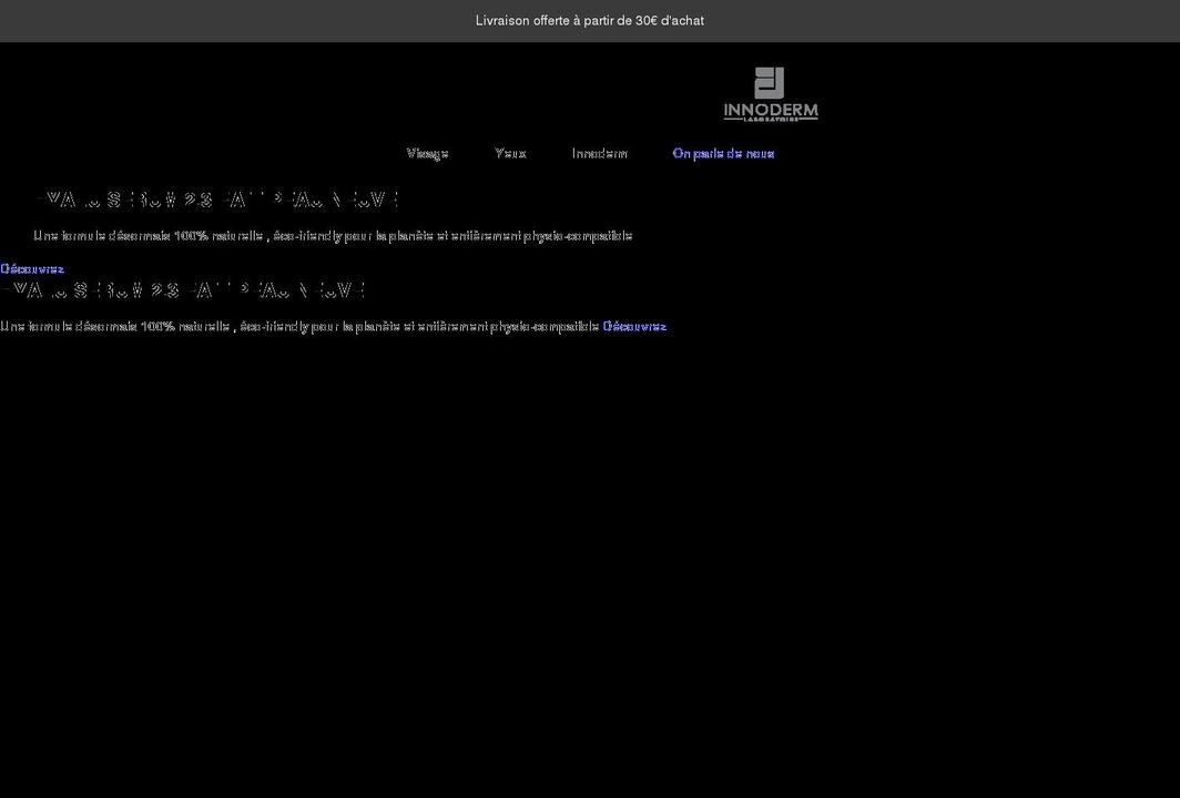 innoderm.com shopify website screenshot