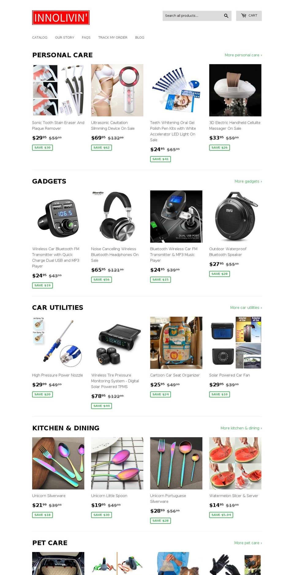 innolivin.com shopify website screenshot