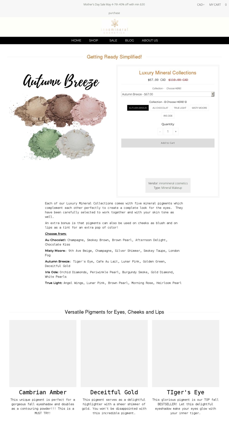 innomineral.com — Shopify storefront screenshot