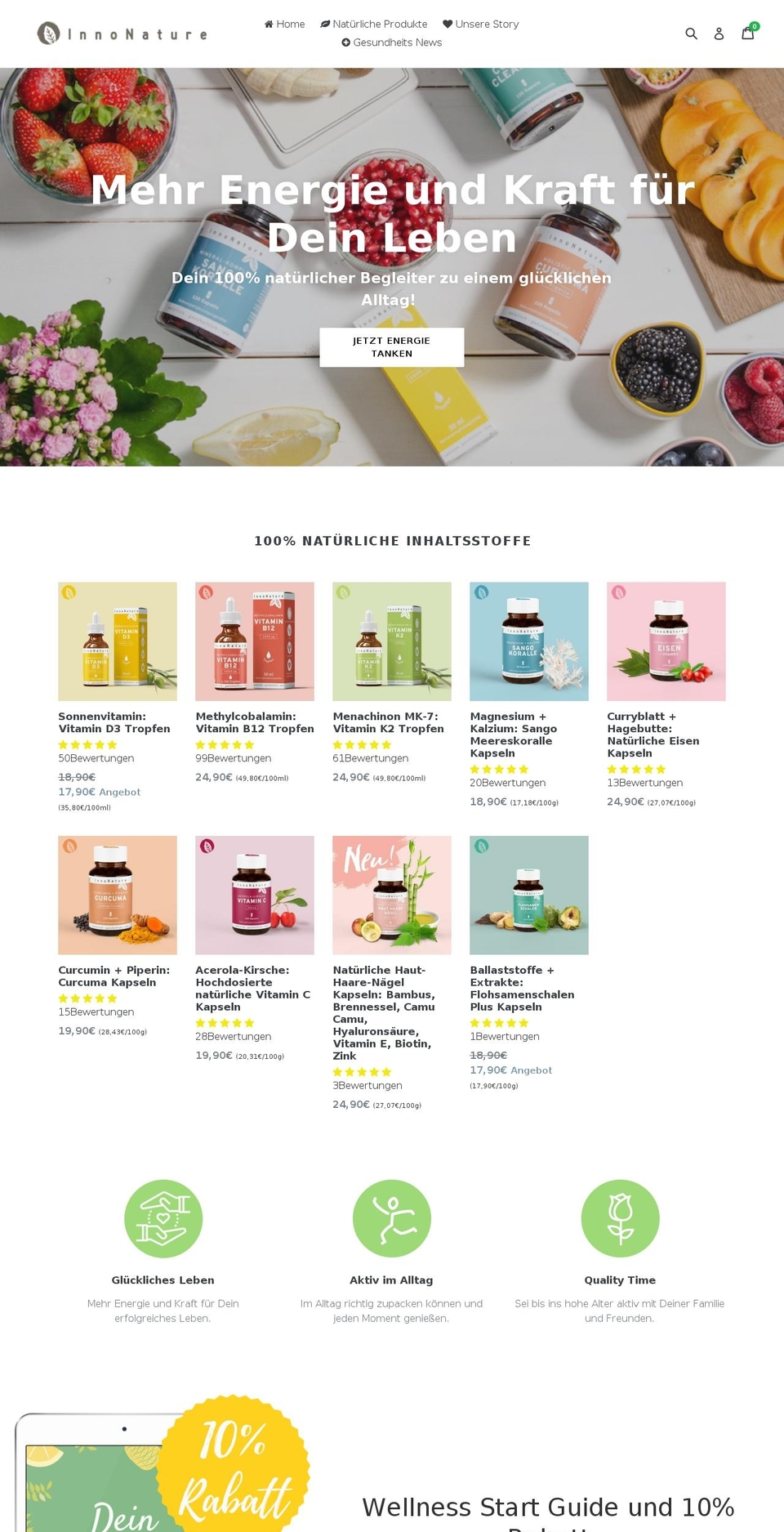 innonature.org shopify website screenshot