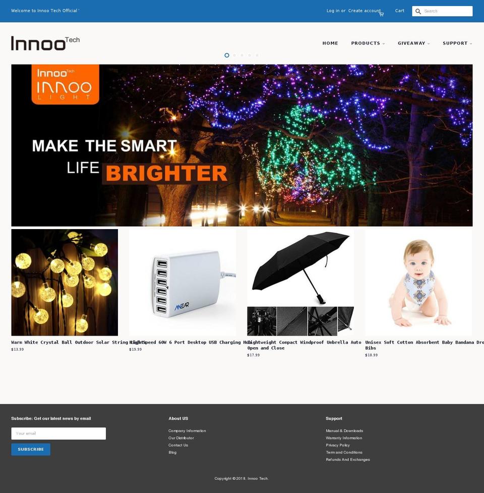 innootech.com — Shopify storefront screenshot