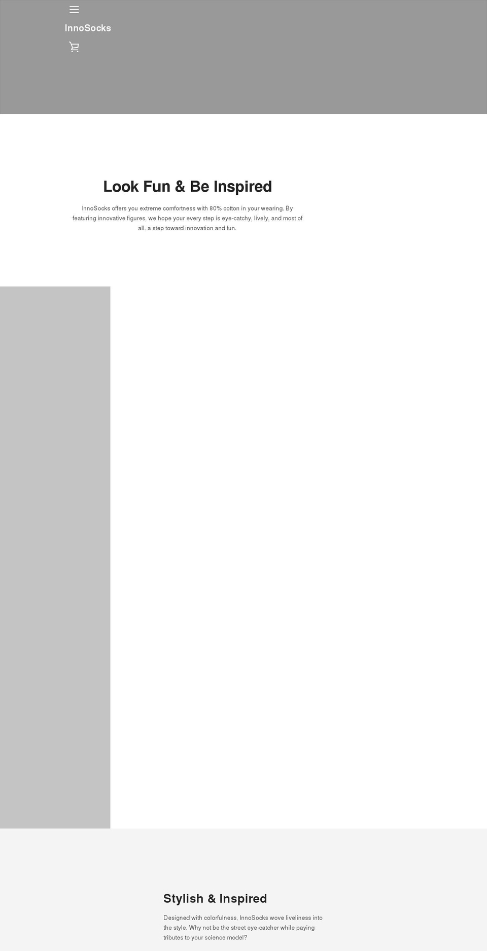 innosocks.com shopify website screenshot