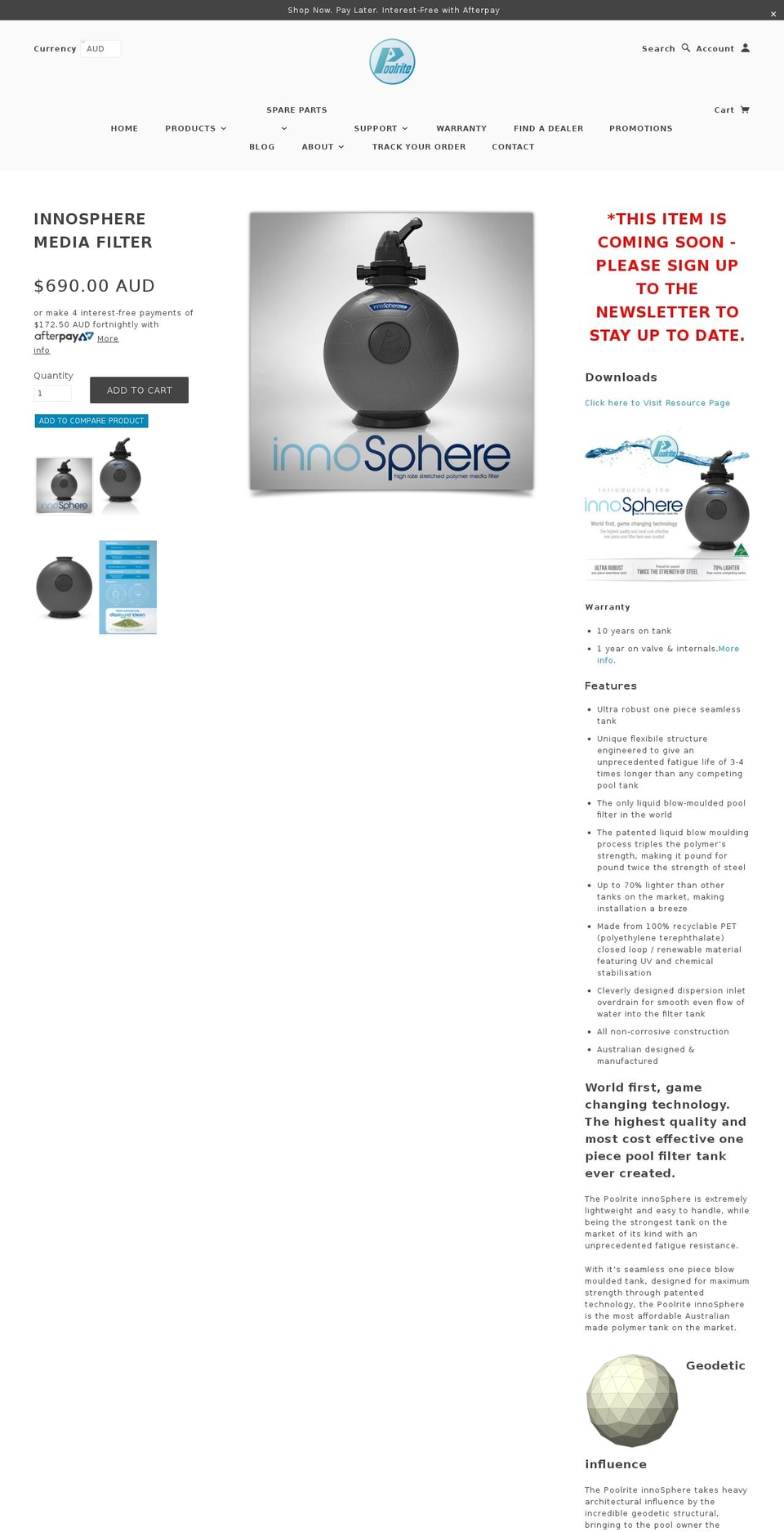 innosphere.com.au shopify website screenshot