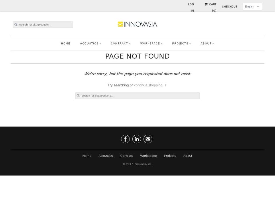 innovasiaworkspace.com shopify website screenshot