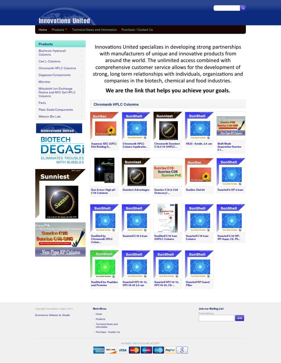 Megatronic Shopify theme site example innovationsunited.com