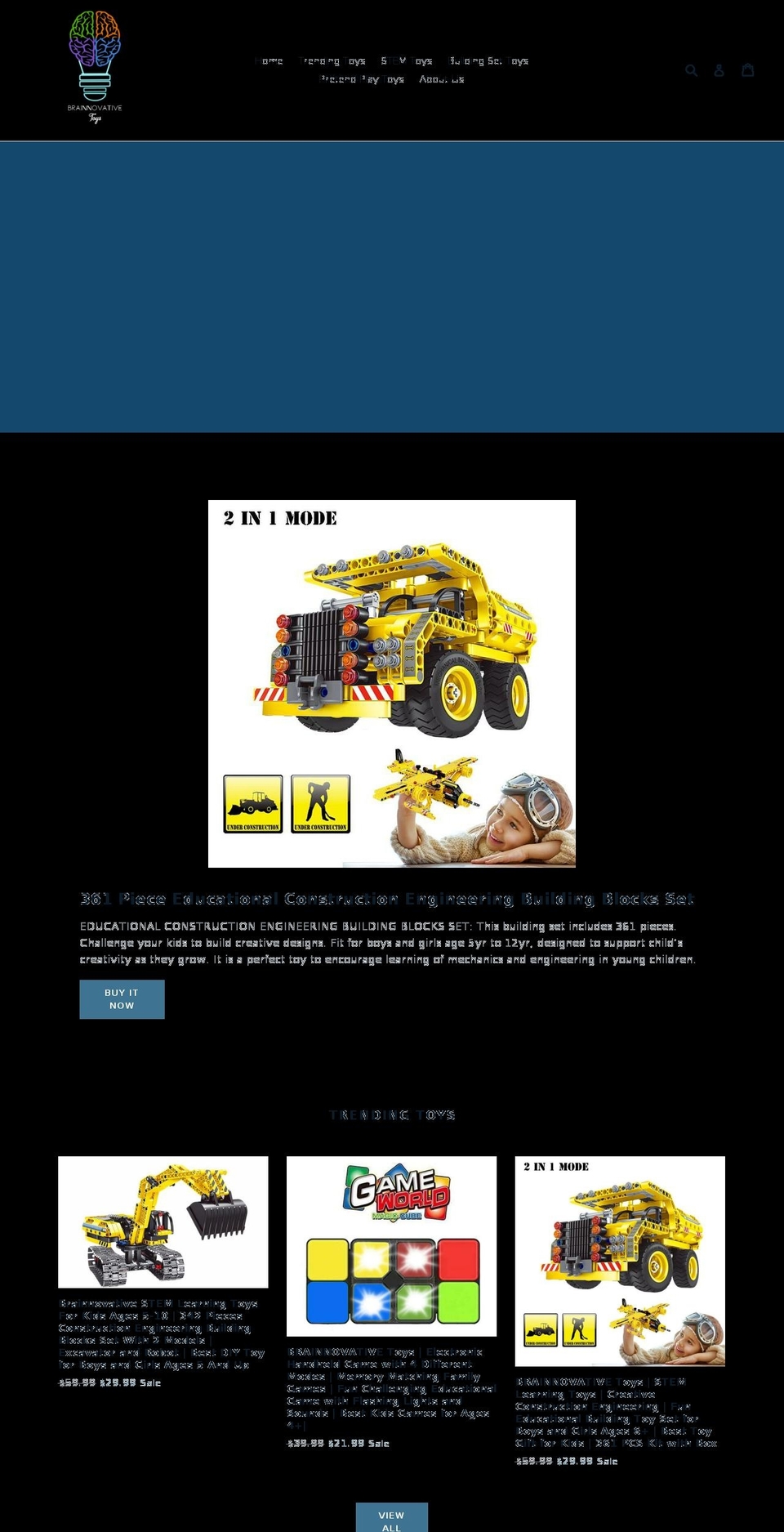innovativebraintoys.com shopify website screenshot