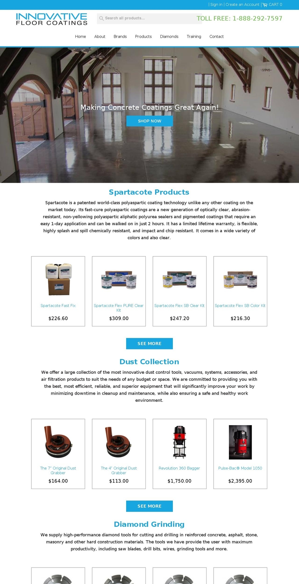 innovativefloorcoatings.com shopify website screenshot