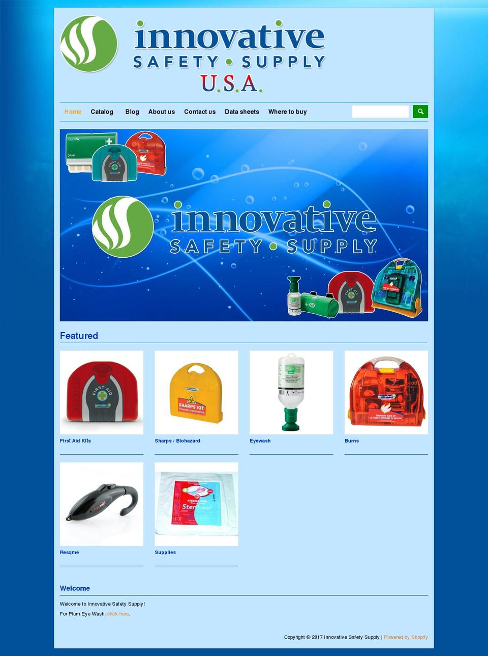 innovativesafetysupply.com shopify website screenshot