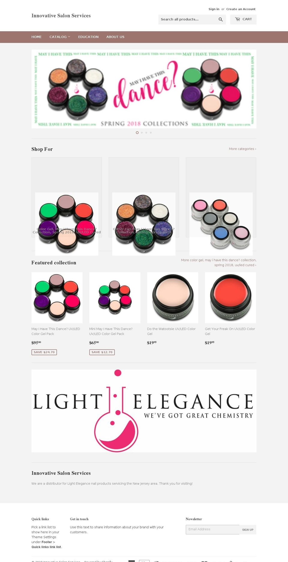 innovativesalonservices.com — Shopify storefront screenshot