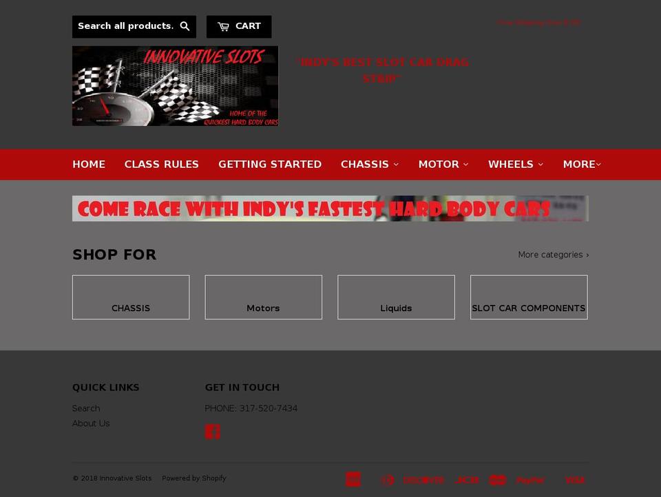 innovativeslots.com shopify website screenshot