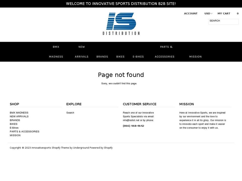 innovativesports.shop shopify website screenshot