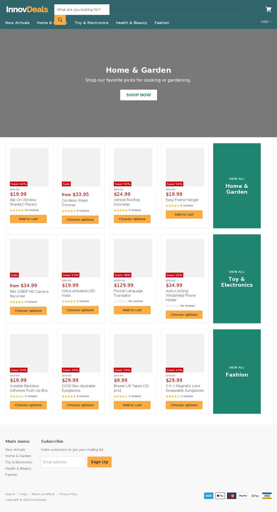innovdeals.com shopify website screenshot