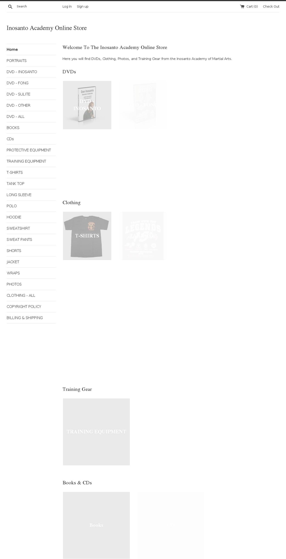 inosantostore.com — Shopify storefront screenshot