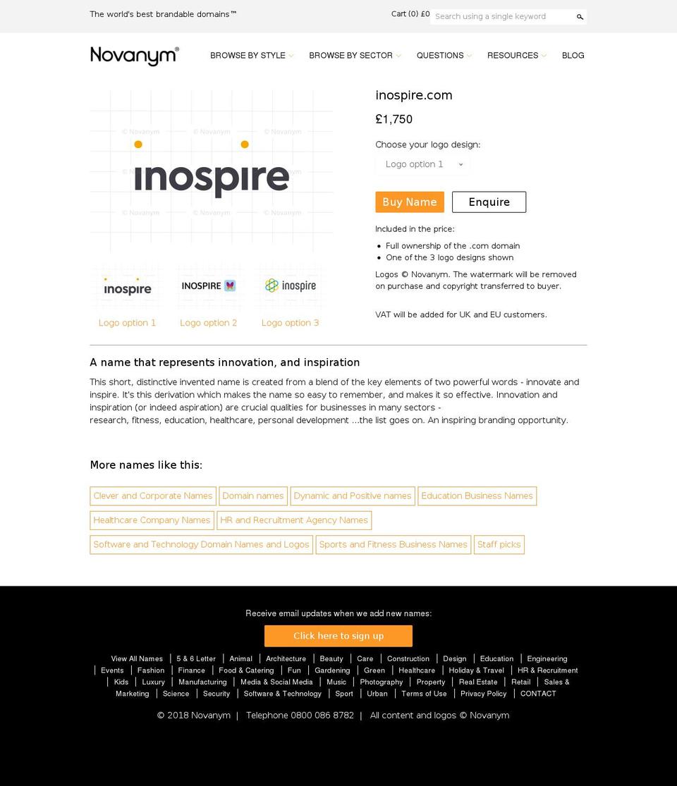 inospire.com — Shopify storefront screenshot