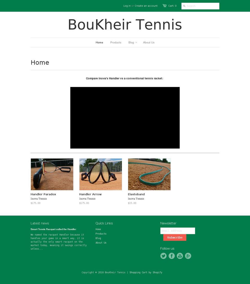 inovatennis.com shopify website screenshot