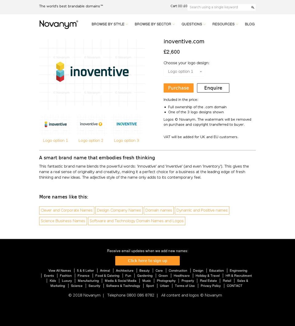 LIVE + Wishlist Email Shopify theme site example inoventive.com