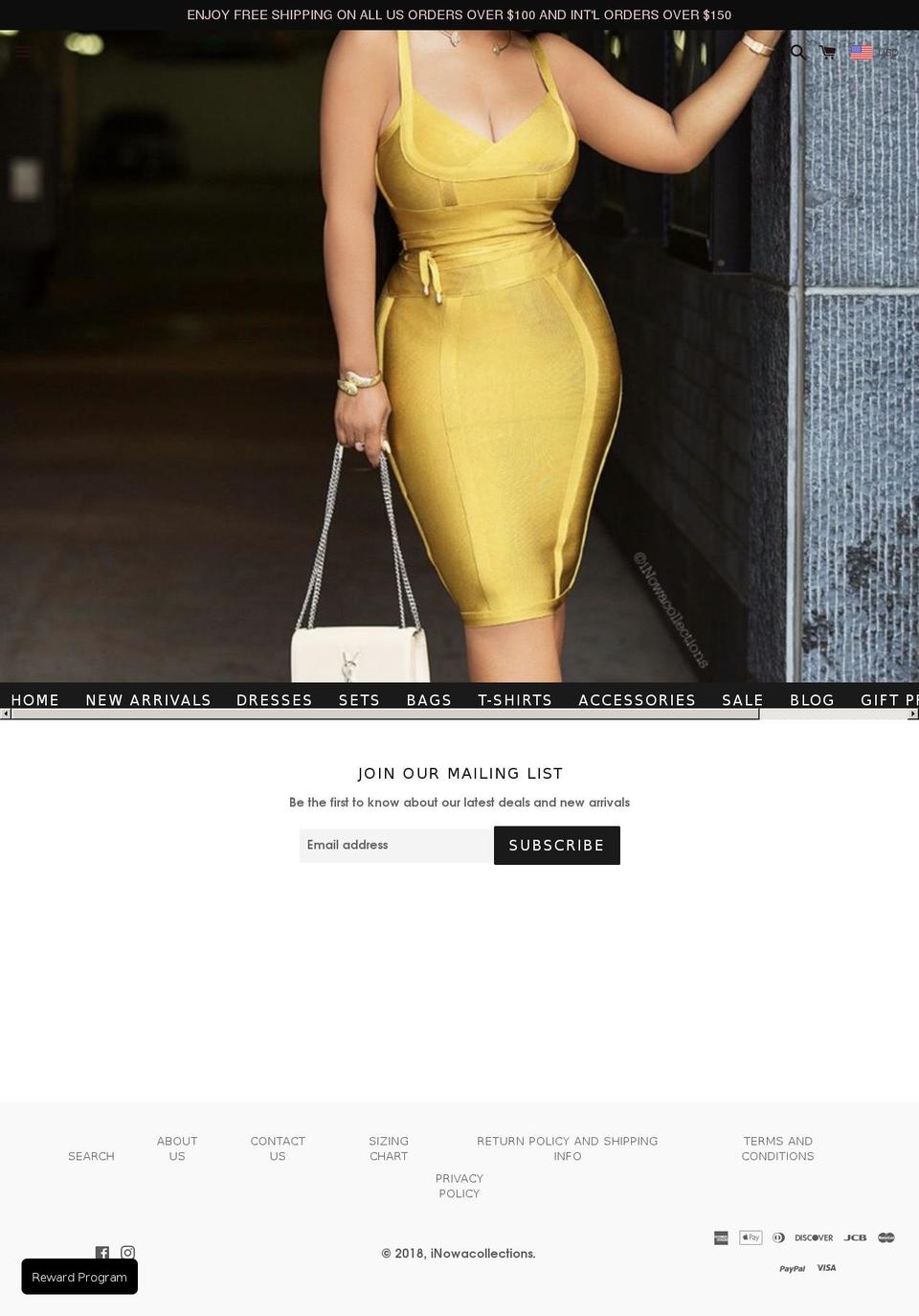 inowacollections.com shopify website screenshot