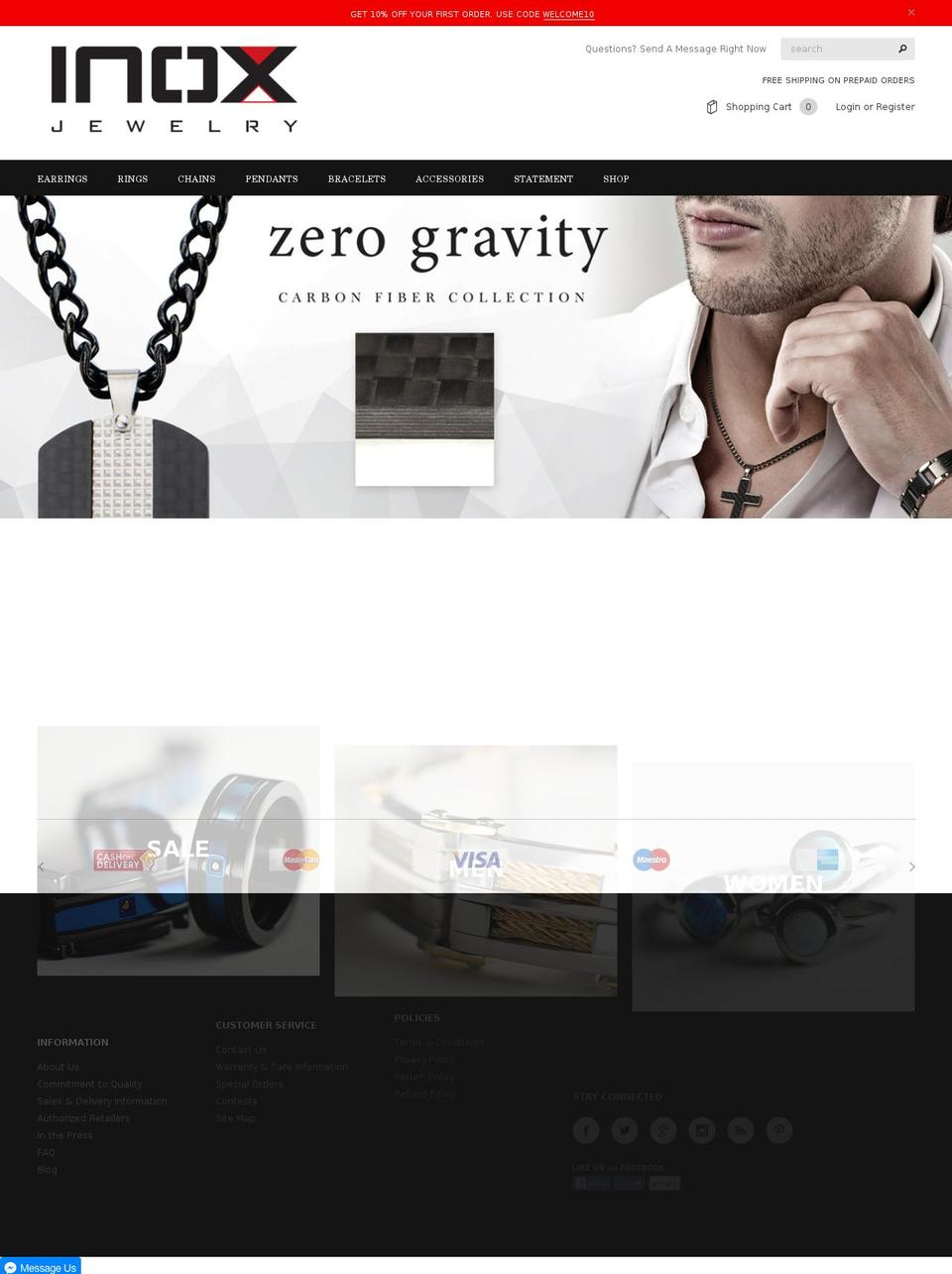 inox-in.com shopify website screenshot