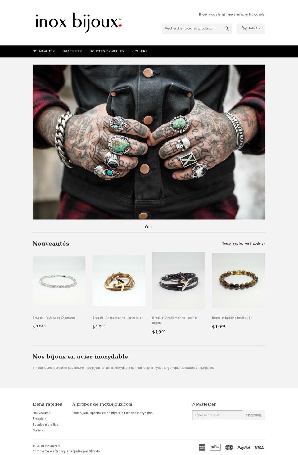 inoxbijoux.com — Shopify storefront screenshot