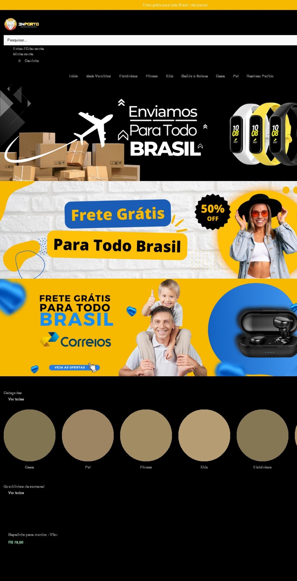 inportoalegre.com shopify website screenshot