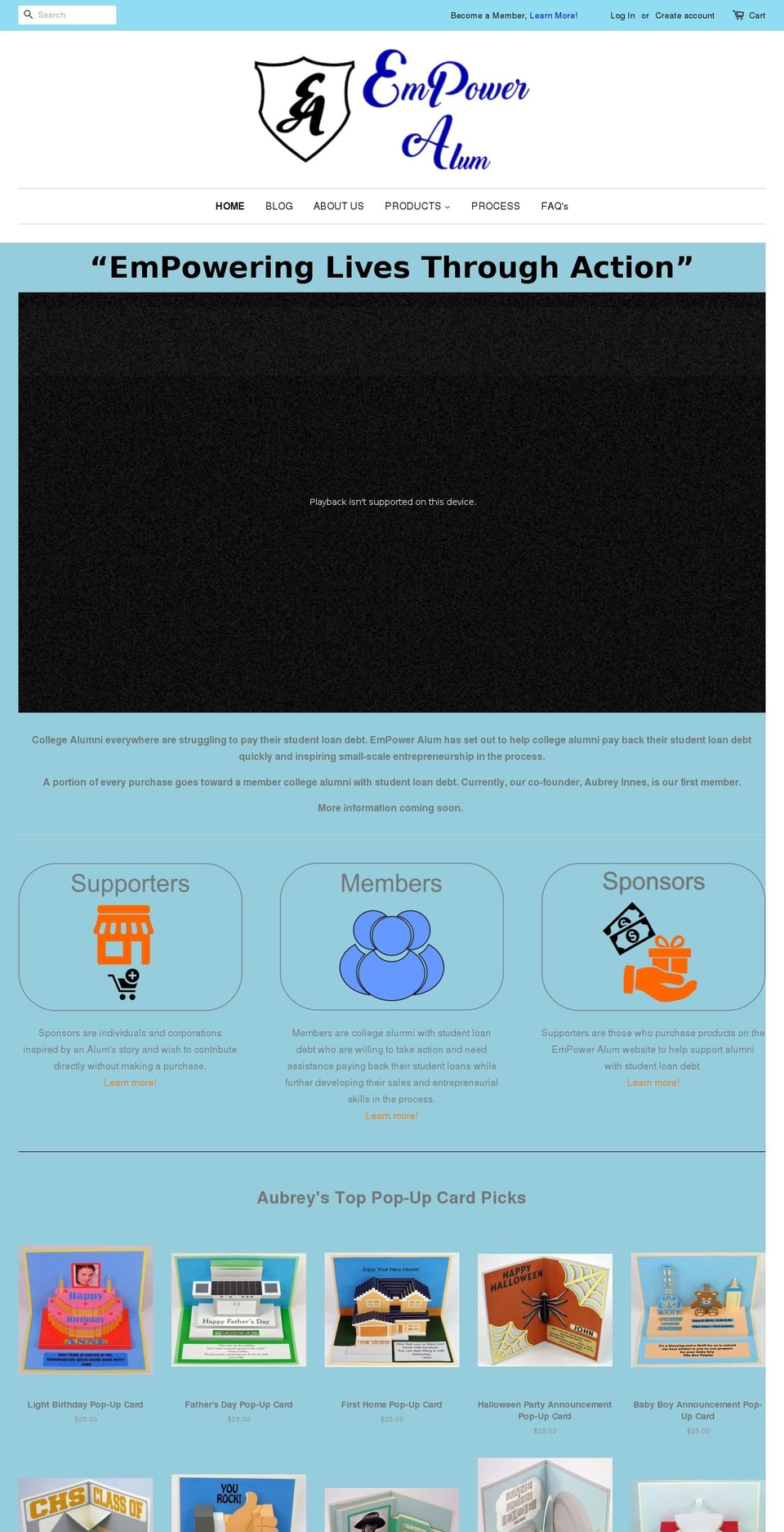 inpoweralum.com shopify website screenshot