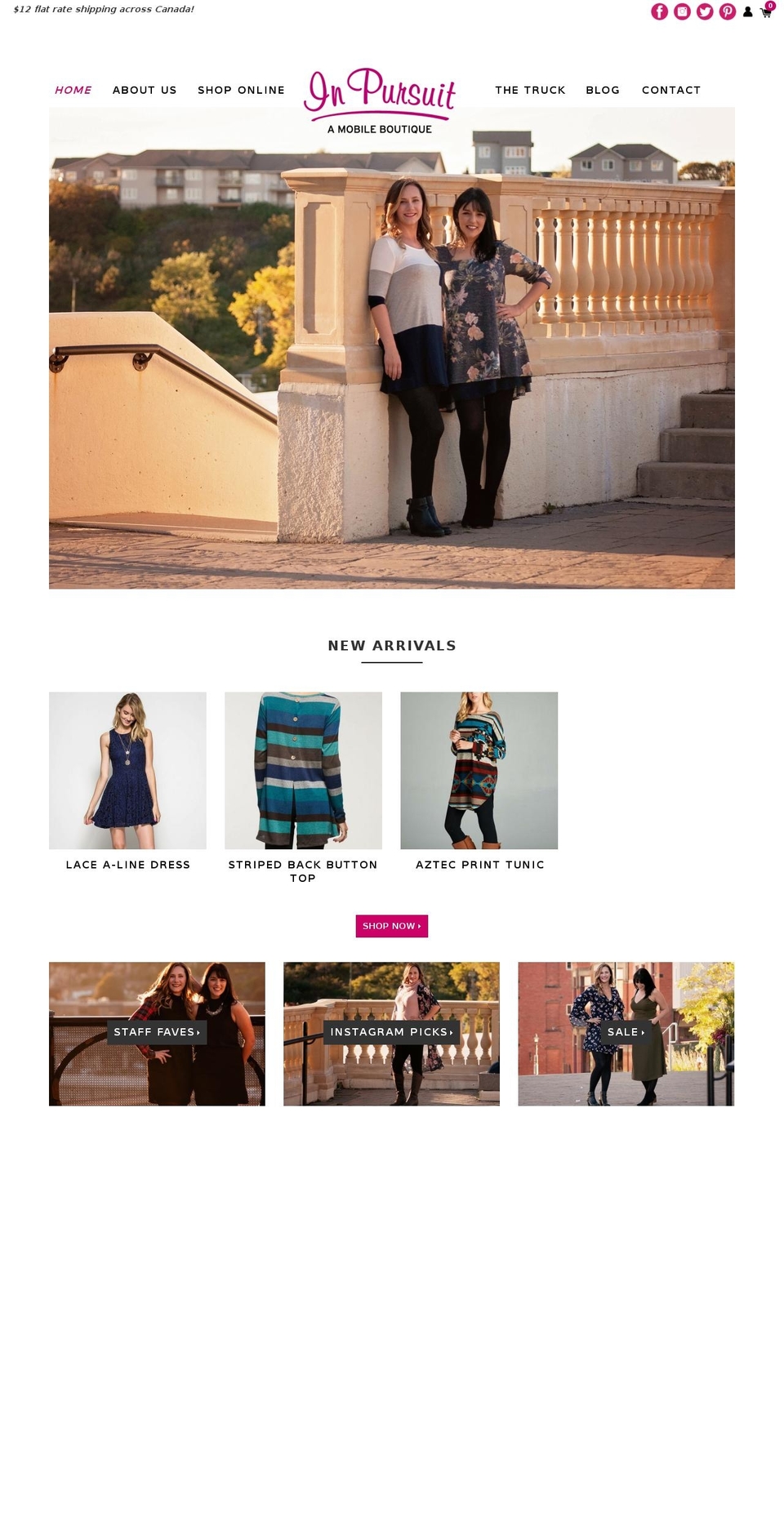 inpursuittruck.com shopify website screenshot