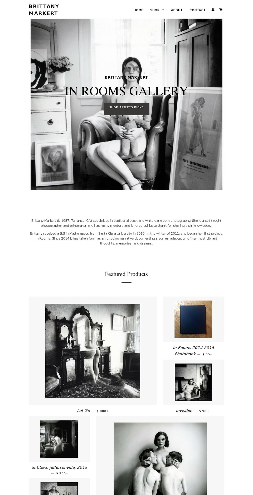 inroomsgallery.com shopify website screenshot