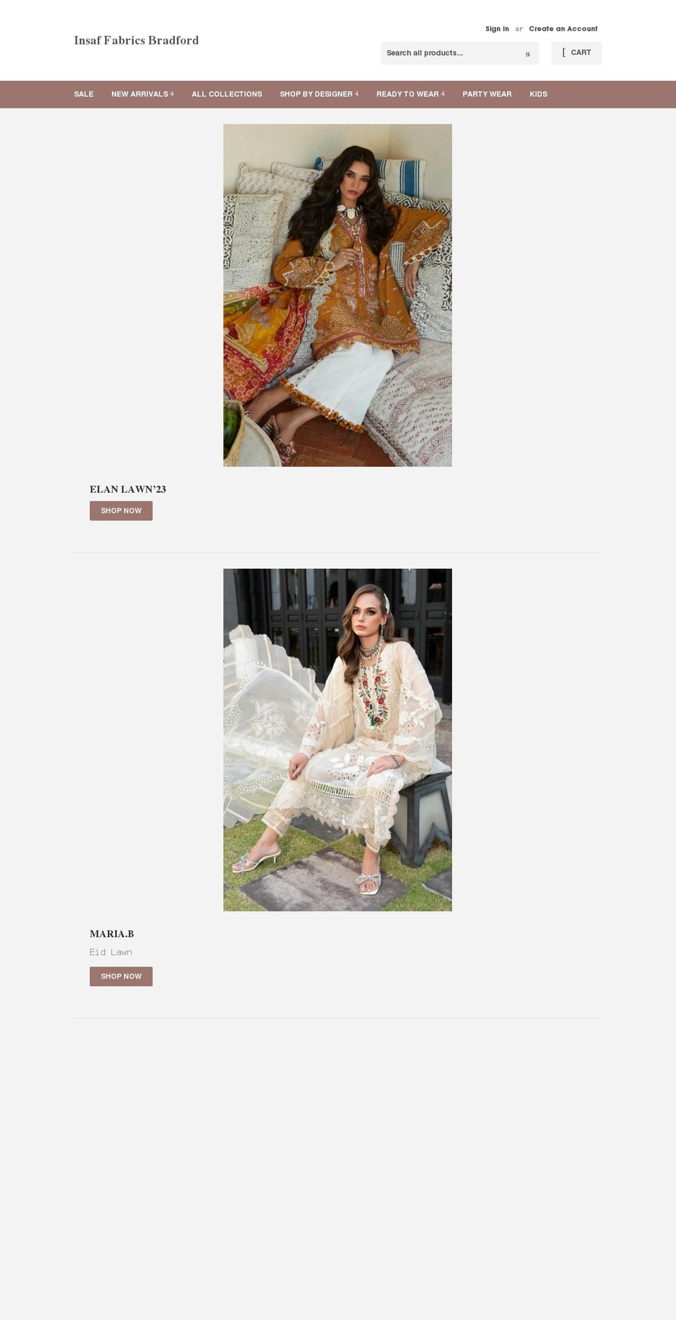 insaffabricsbd.com shopify website screenshot