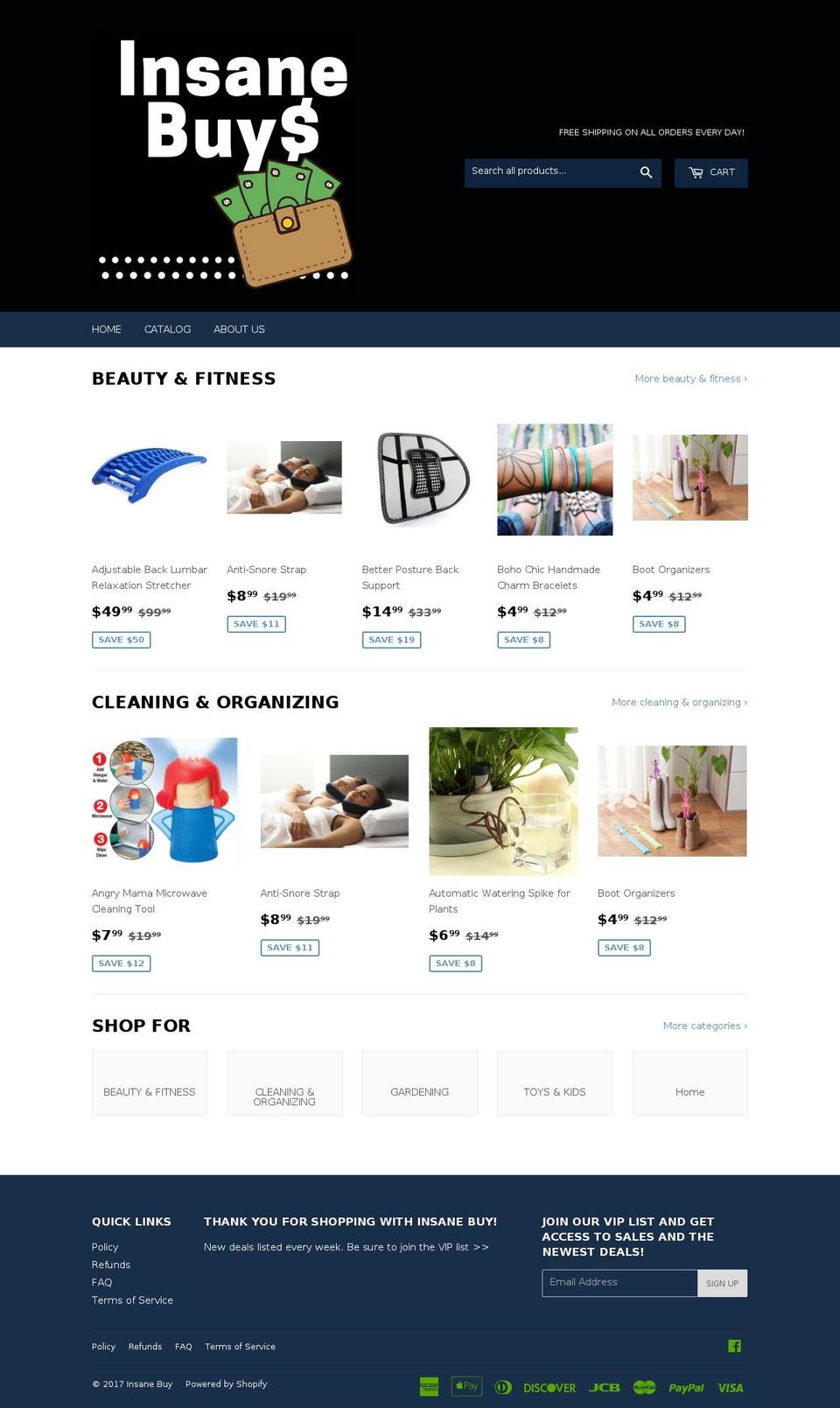 insanebuy.com shopify website screenshot