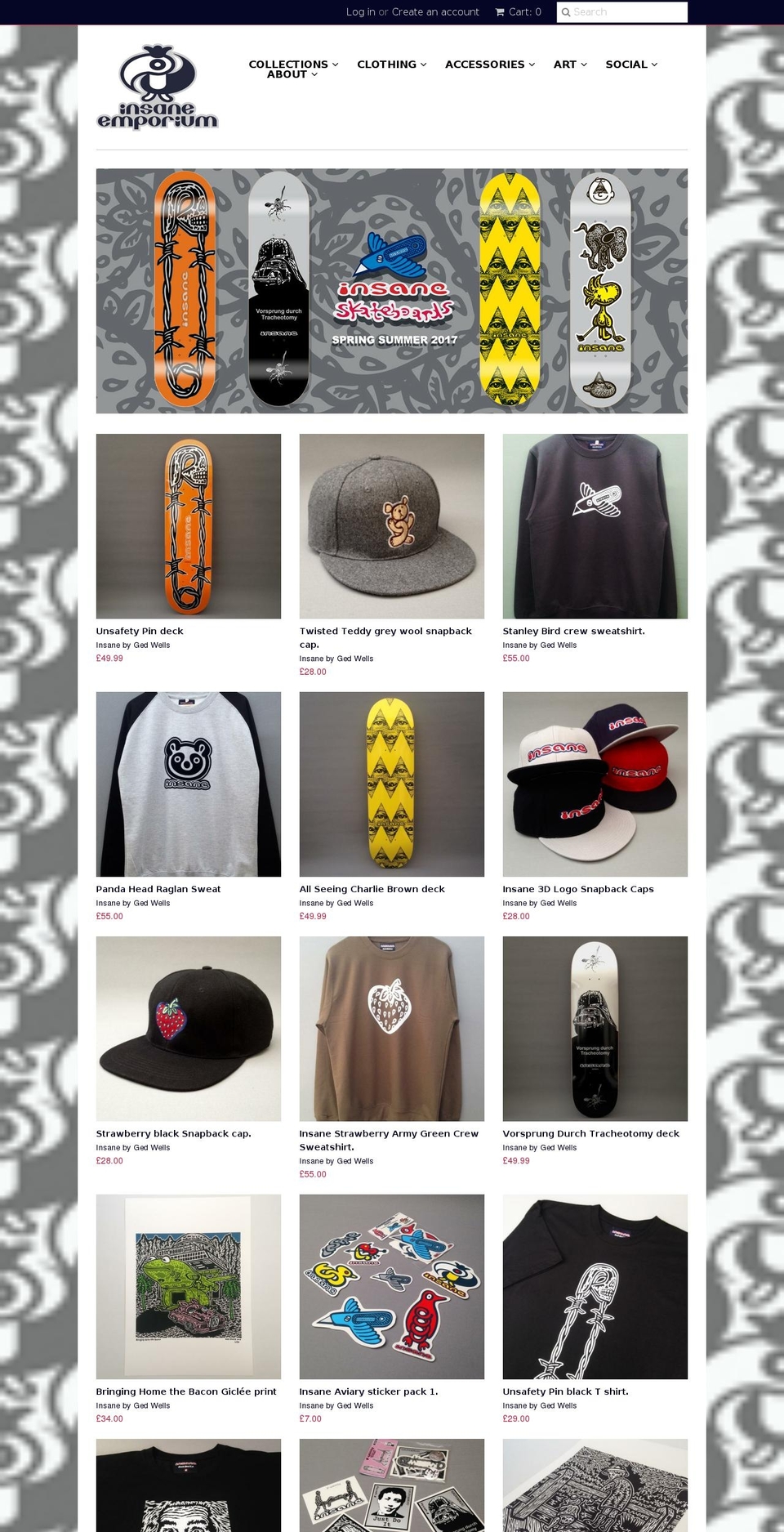 insaneemporium.com shopify website screenshot