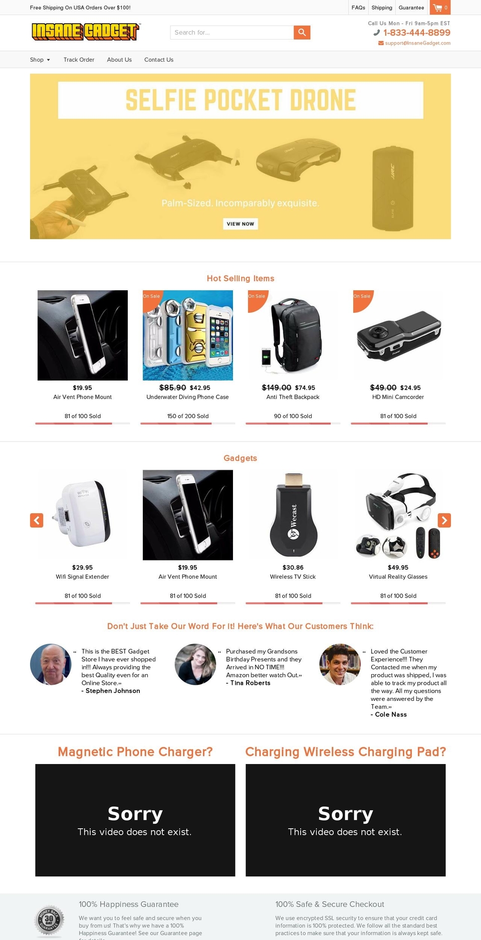 insanegadget.com — Shopify storefront screenshot