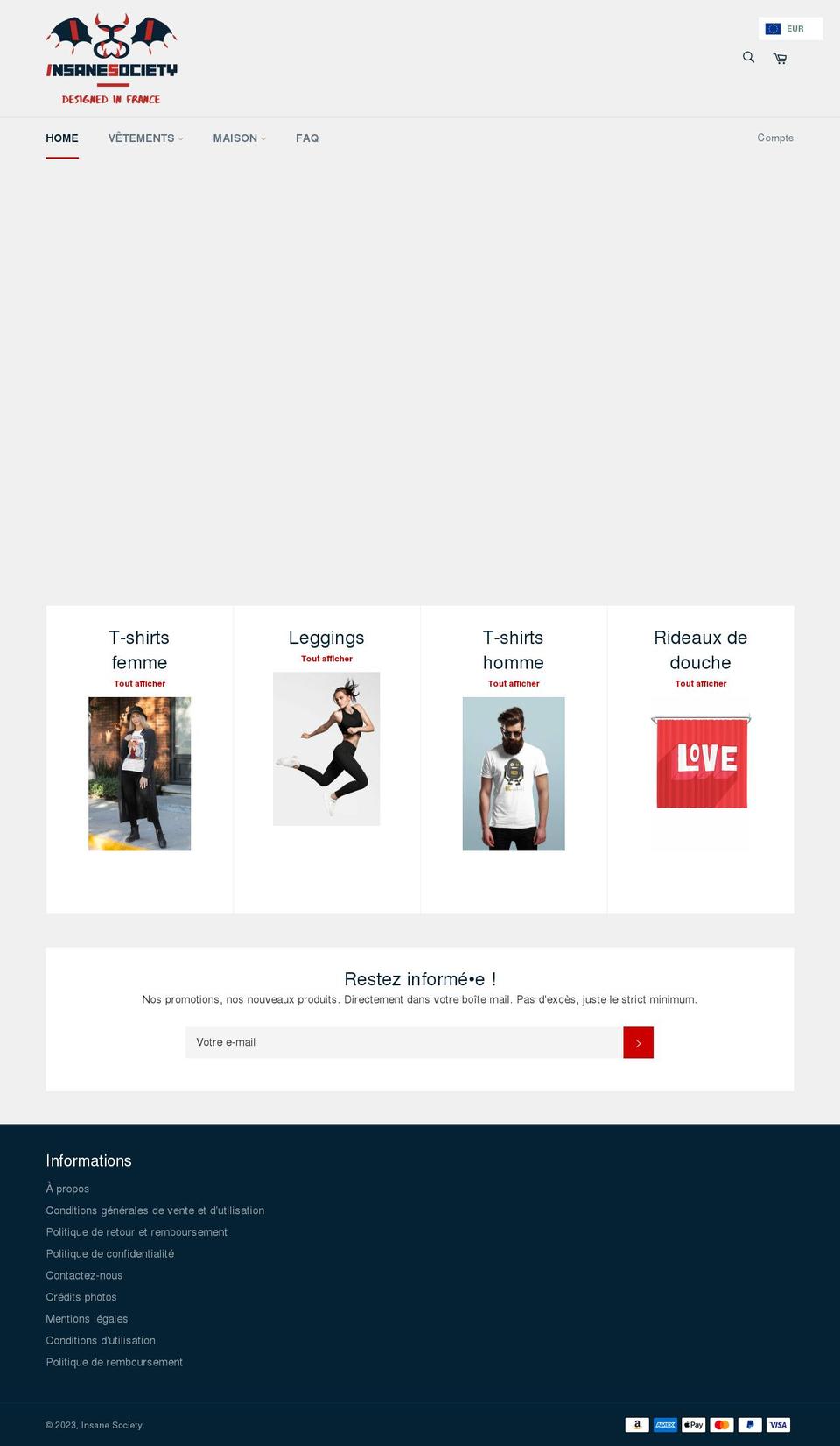 insanesoc.com shopify website screenshot
