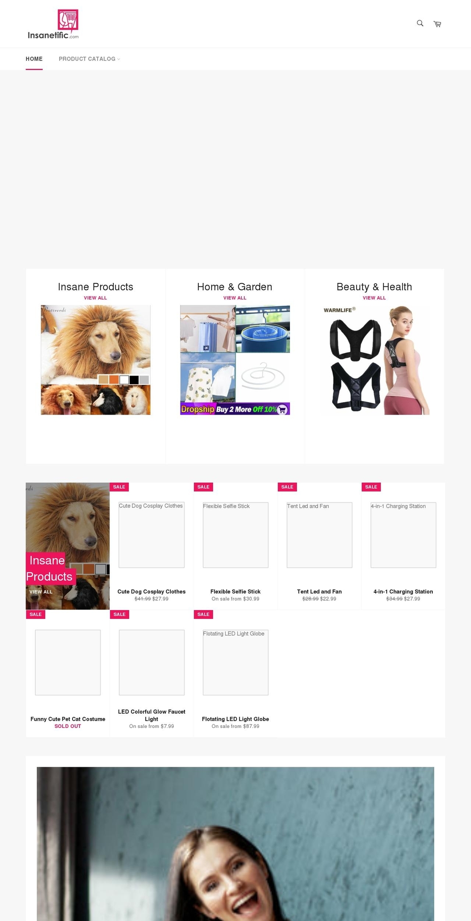 insanetific.com shopify website screenshot
