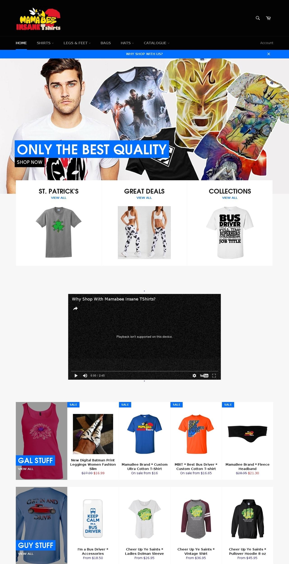 insanetshirt.com shopify website screenshot